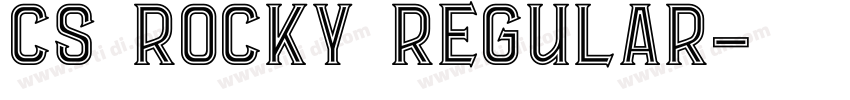 CS Rocky Regular字体转换